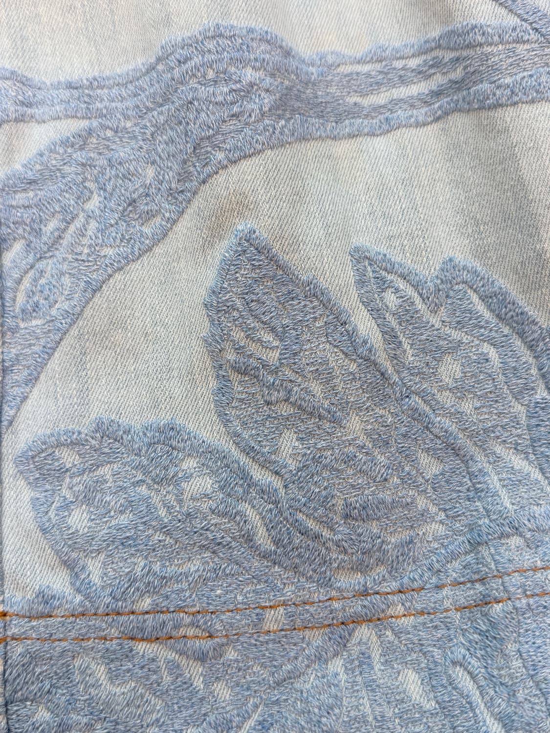 아크네 스튜디오 플라워 패턴 와이드 데님 버뮤다 팬츠  상품이미지3