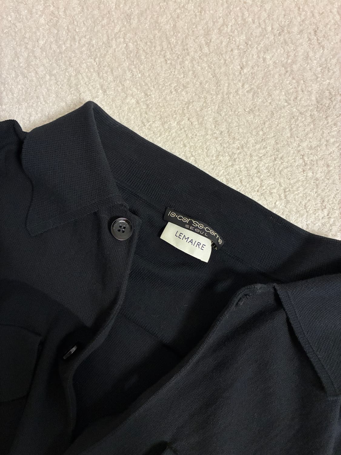 LEMAIRE 니트 셔츠 블랙 사이즈 L 상품이미지3