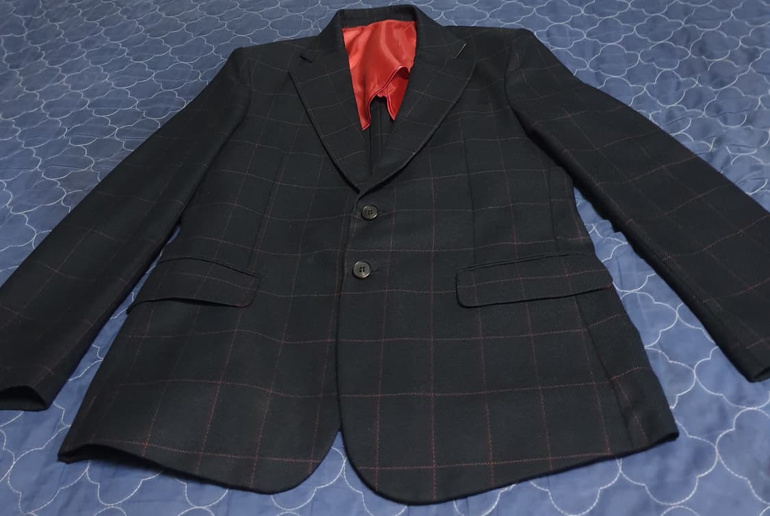 PARSONS 울 체크 블레이저 정장 자켓 블랙 (F) 상품이미지1