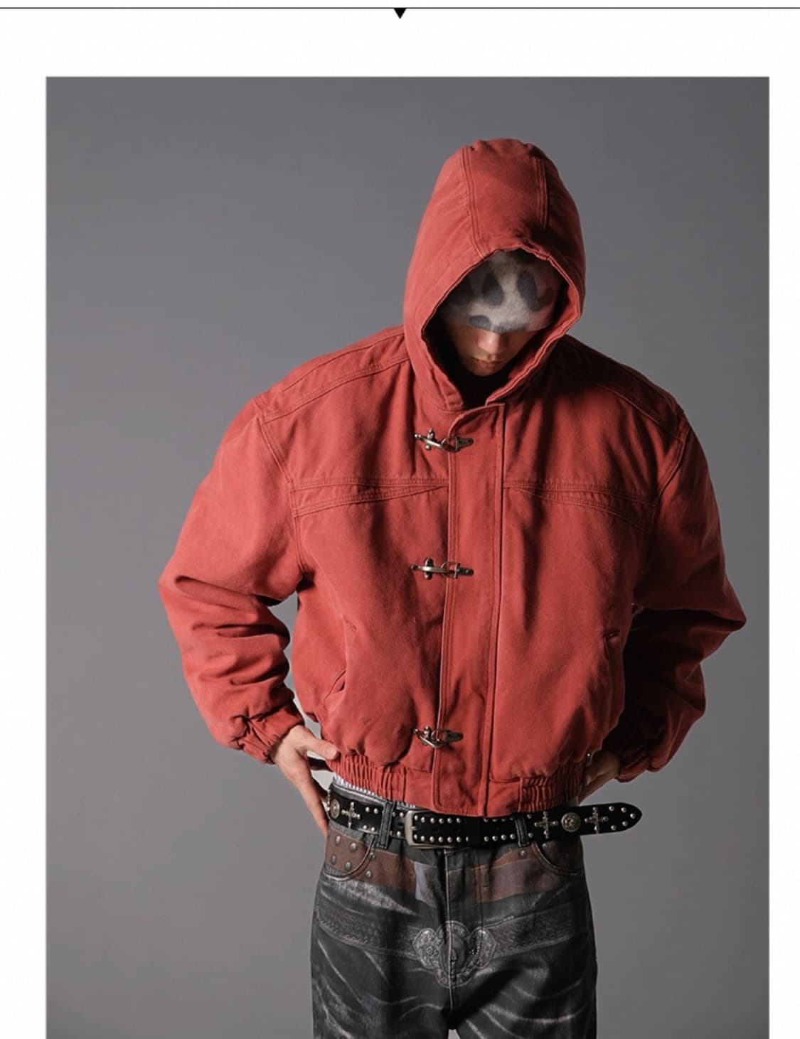 캔버스 후드자켓 레드 상품이미지4