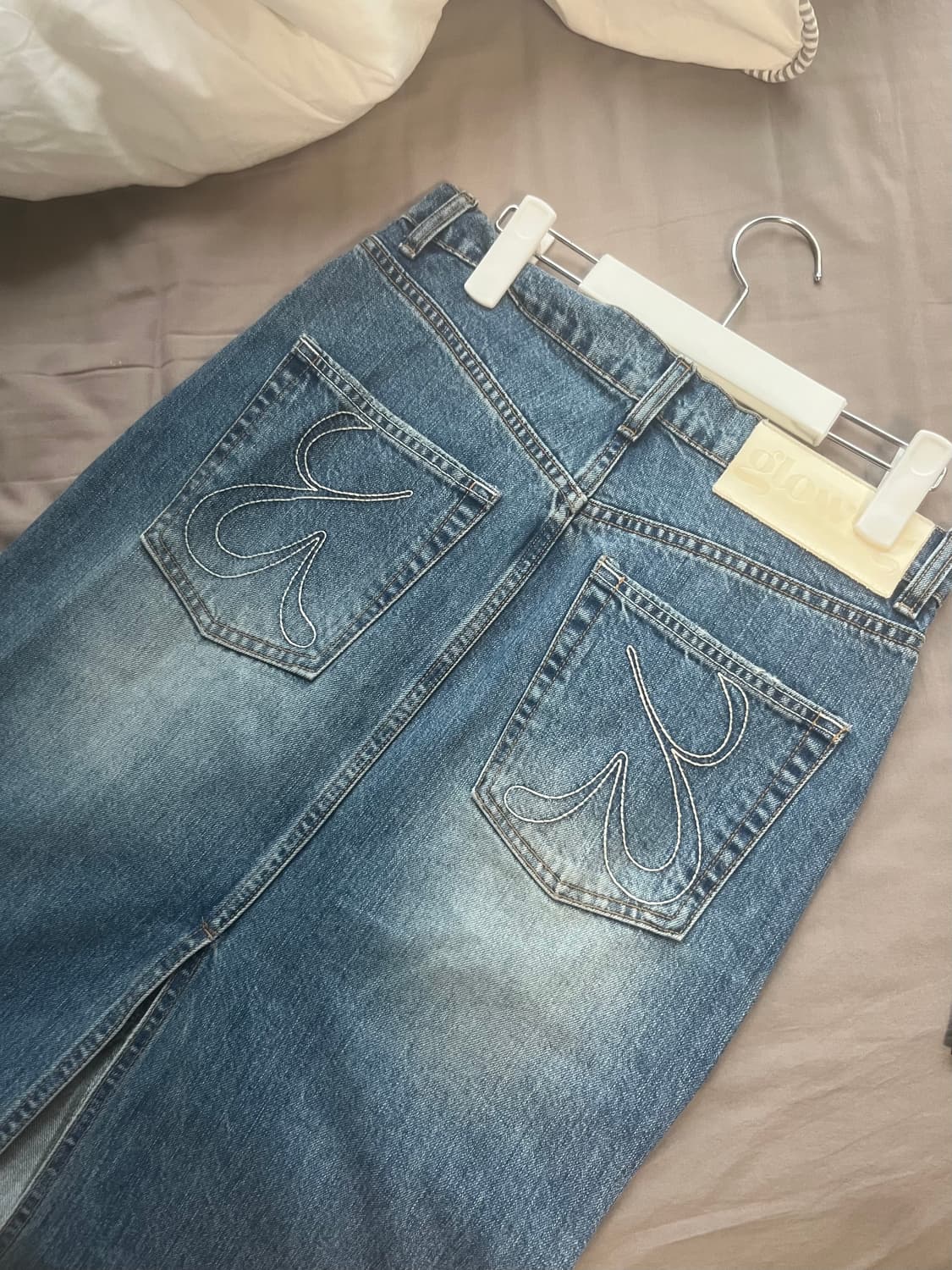 글로니 미드라이즈 데님 롱스커트 s/m 상품이미지6