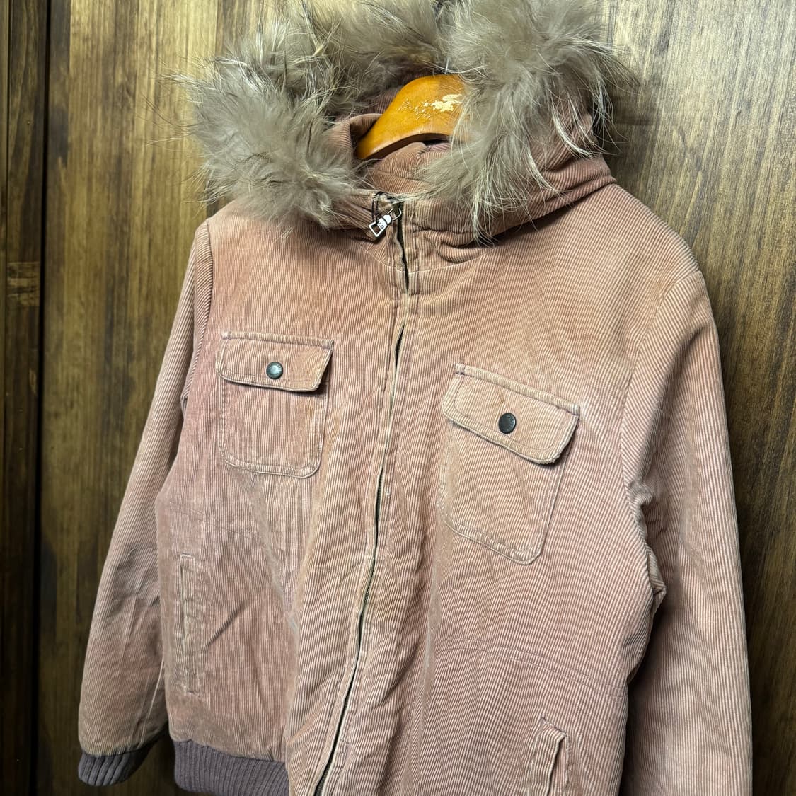 corduroy fur hoodie jacket 상품이미지4