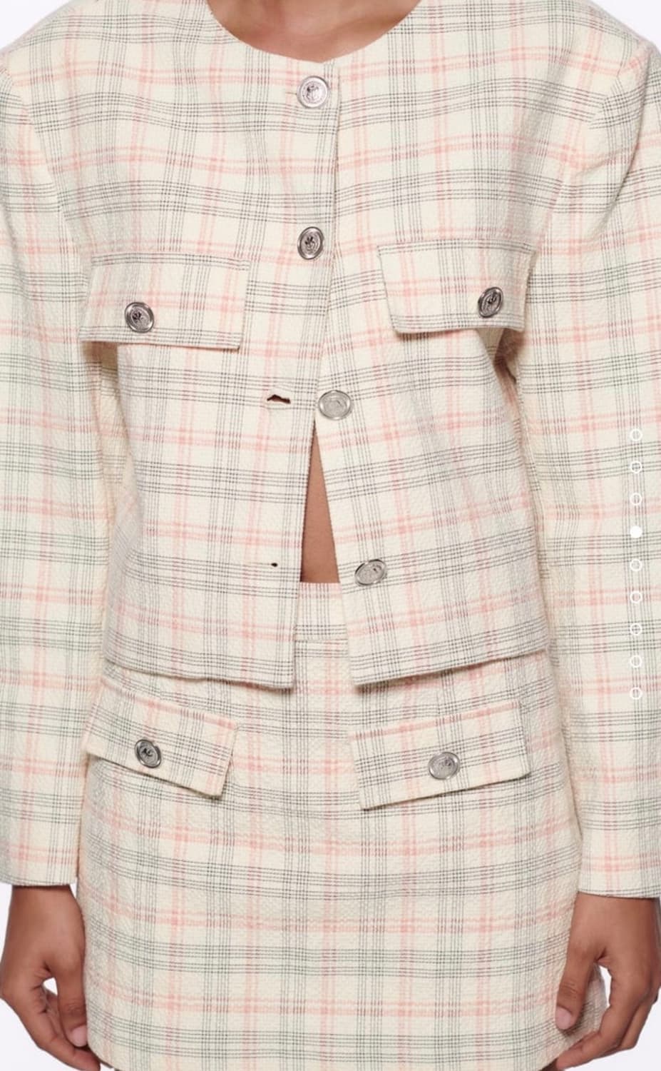 자라 체크 트위드 자켓 스코트 셋업 M 상품이미지1