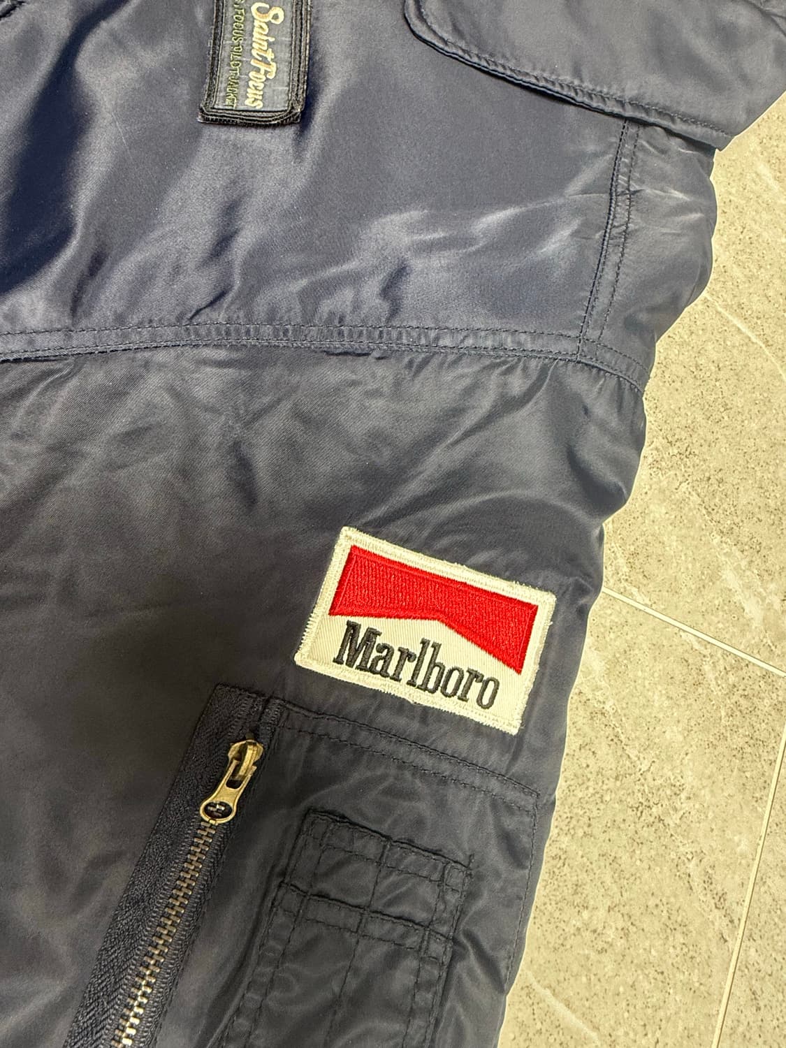 개대장급 ) 말보루 빈티지 항공점퍼 네이비 M 상품이미지2
