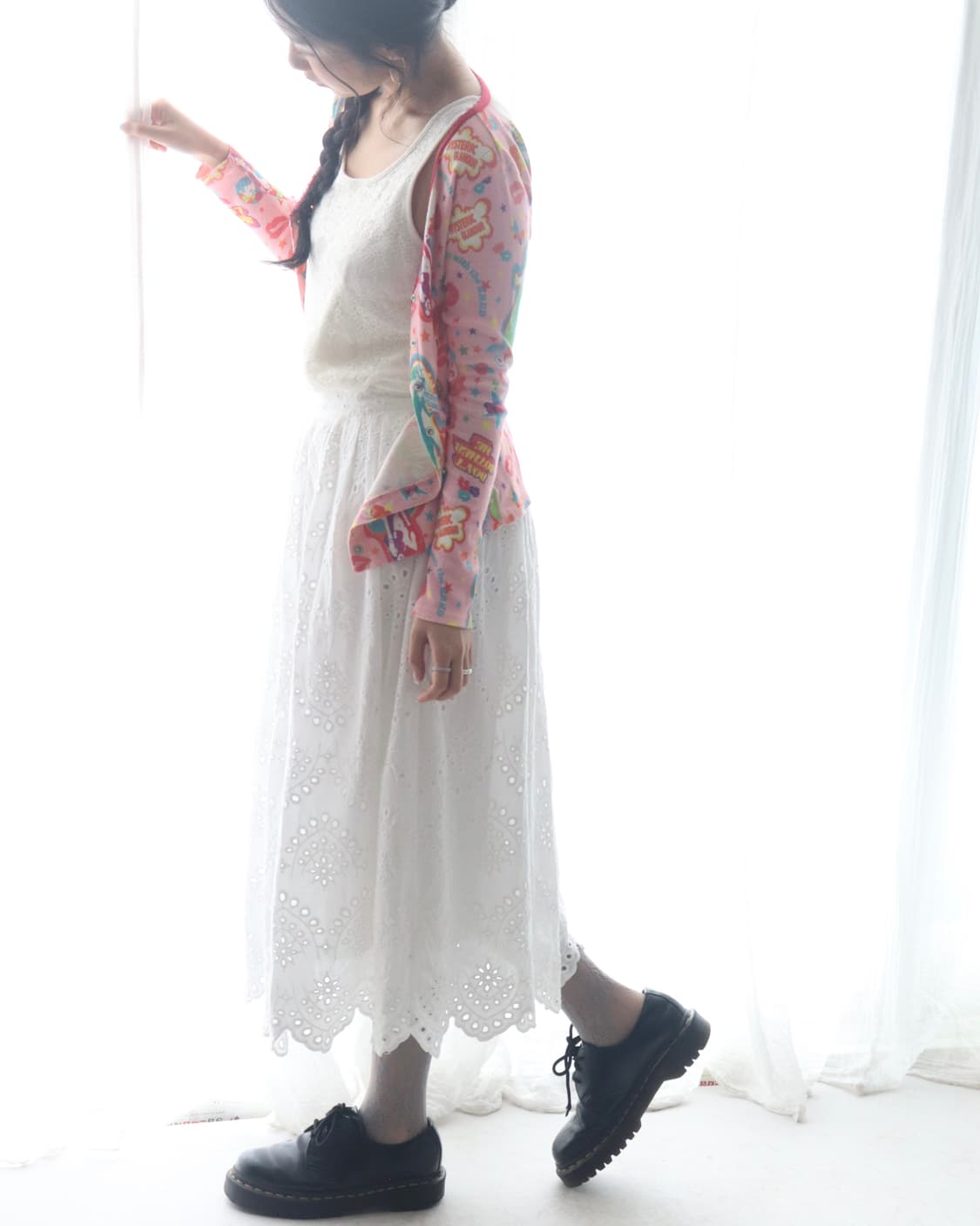 [Beams Heart] White Broderie Lace Skirt 상품이미지7