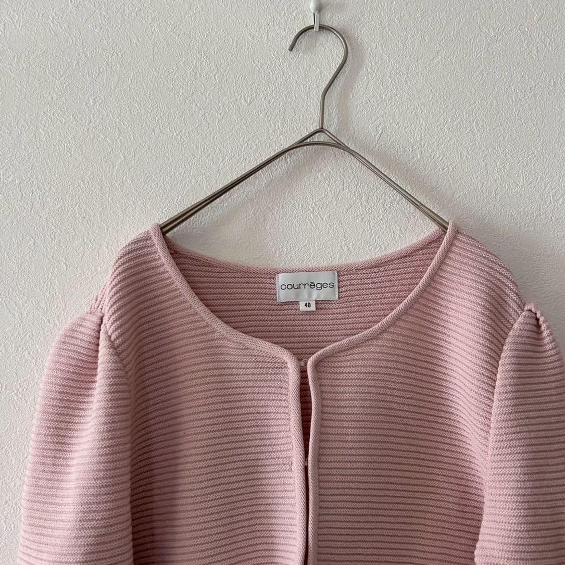 꾸레쥬 핑크 가디건 상품이미지3