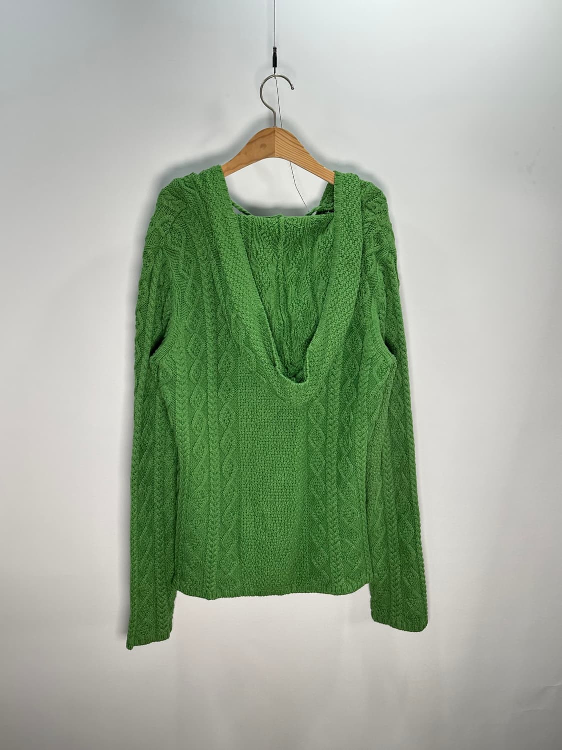 폴로 그린 후드 니트 상품이미지4