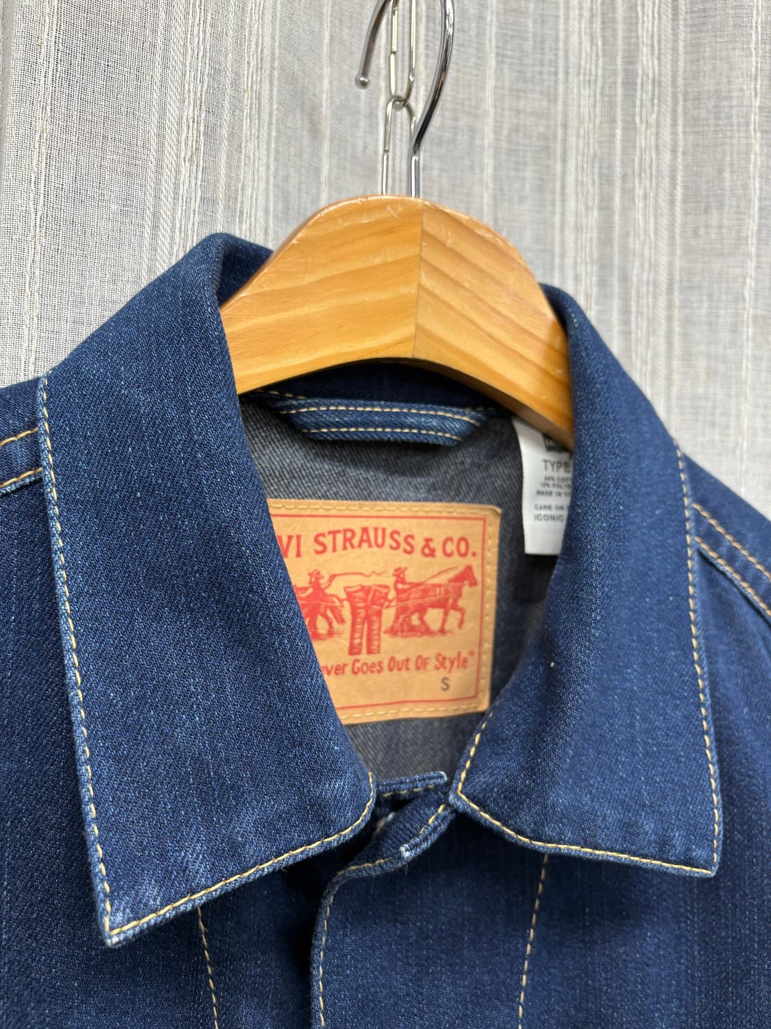 리바이스 빈티지 타입1 아이코닉 스티치 데님 청자켓 상품이미지8