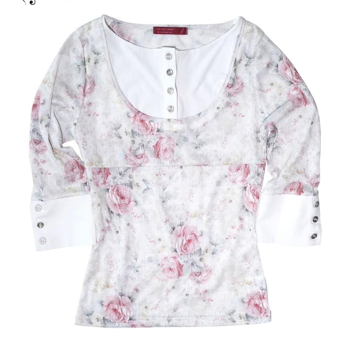 인앤양인하모니 Layered top, rose 레이어드 탑 로즈 상품이미지1