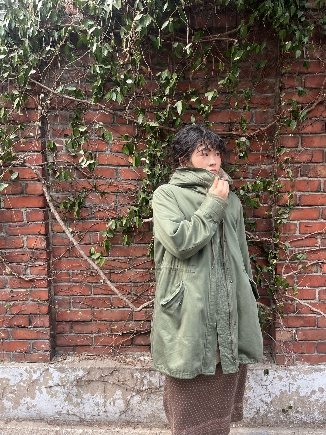 빈티지 카키 데일리 야상 아우터 상품이미지4