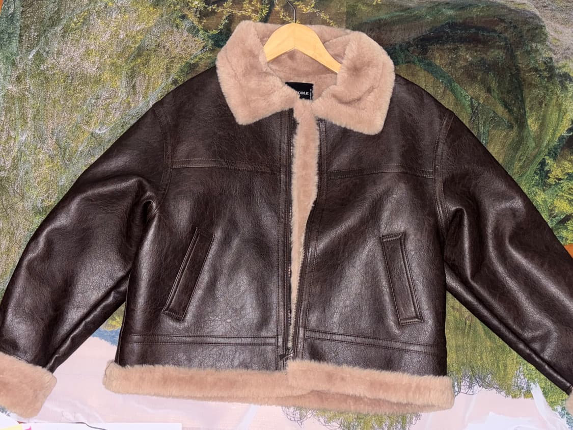 닉앤니콜 무스탕 브라운 상품이미지3