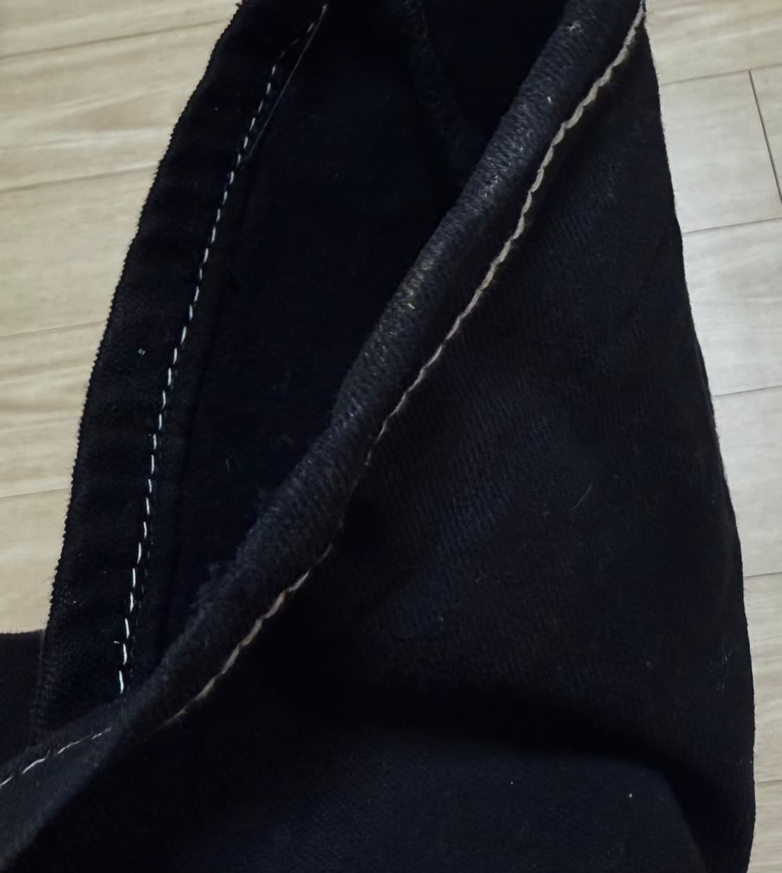 샵페어리 stitch low rise flare pants black 상품이미지4