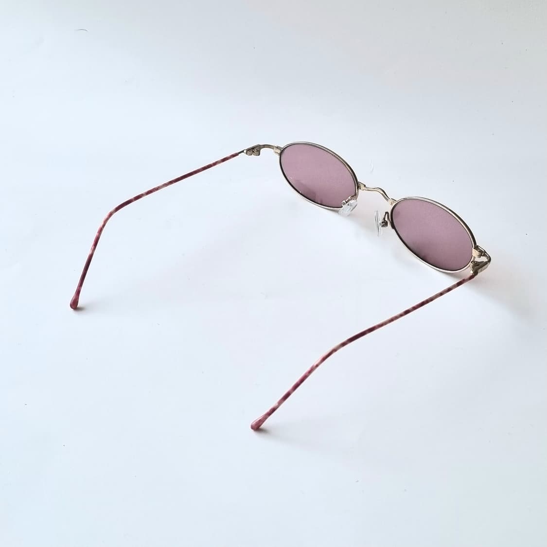 데드스탁 긱시크 빈티지 핑크 틴트 오벌 선글라스 718 상품이미지5