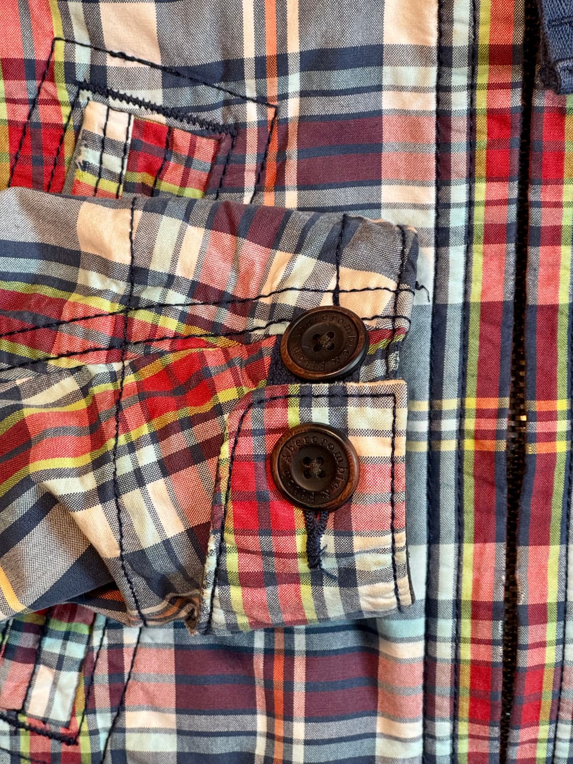 아베크롬비 마드라스 체크 후드집업 상품이미지6