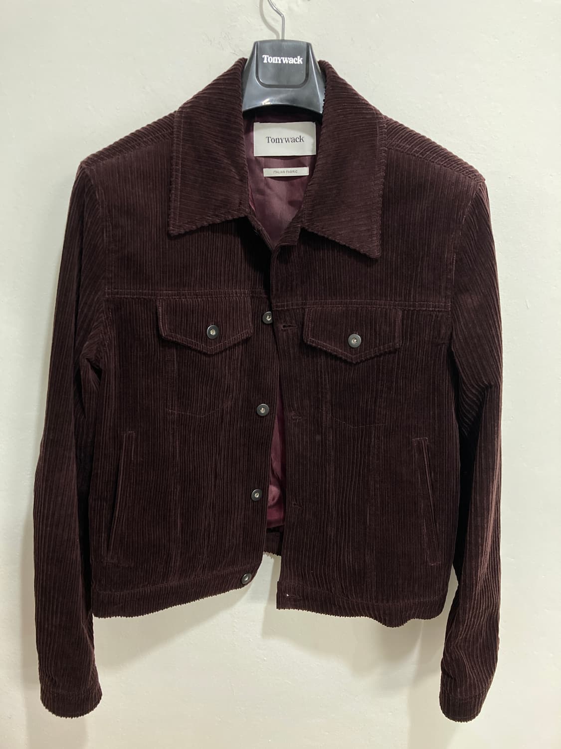 토니웩 코듀로이 트러커 자켓 버건디L 상품이미지2