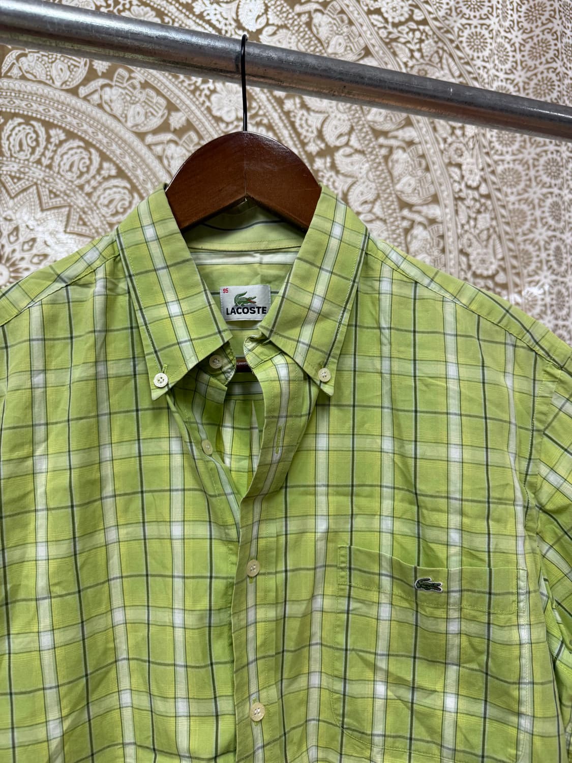 라코스테 자수 체크 반팔 셔츠 (Z1021) 상품이미지4