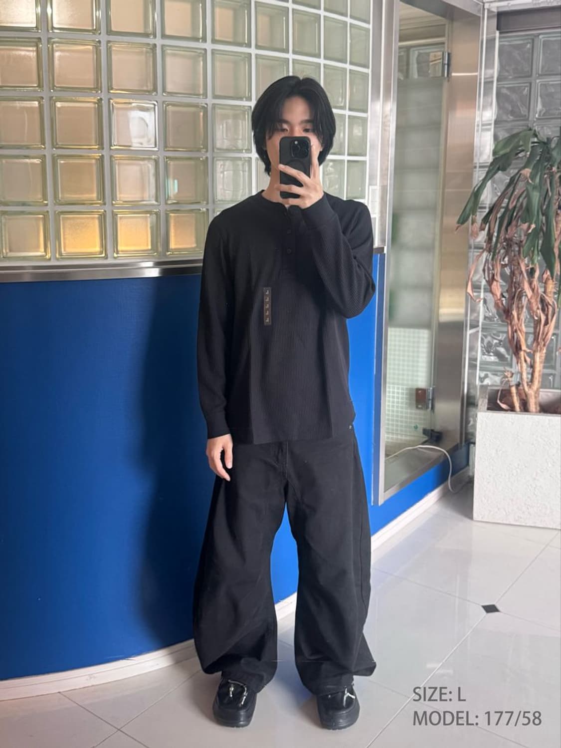 HENLEY NECK TEE 와플 헨리넥 티셔츠 상품이미지6