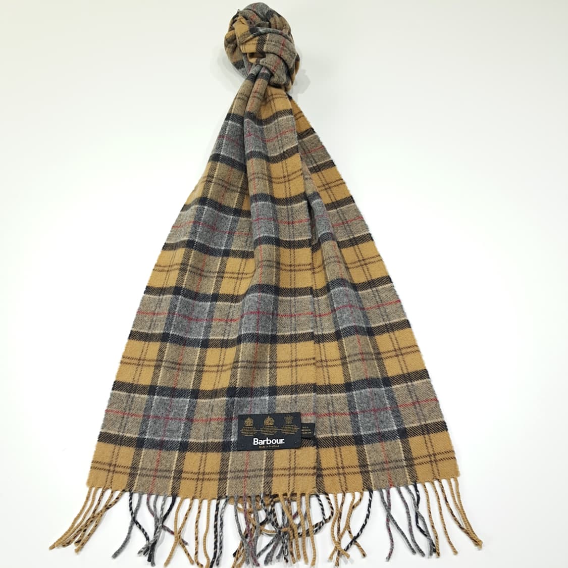 MX421 바버 스코틀랜드판 램스울 3로얄워런트 베이지 머플러 목도리 상품이미지2