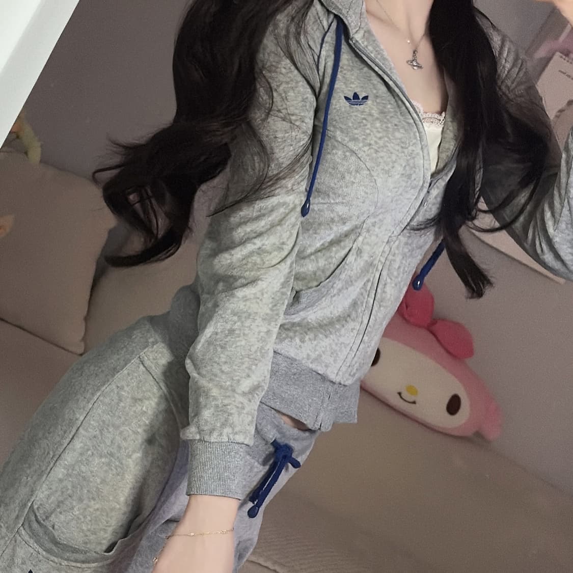 [셋업가] 아디다스 벨벳 벨루어 트레이닝복 상하의 셋업 90 상품이미지1