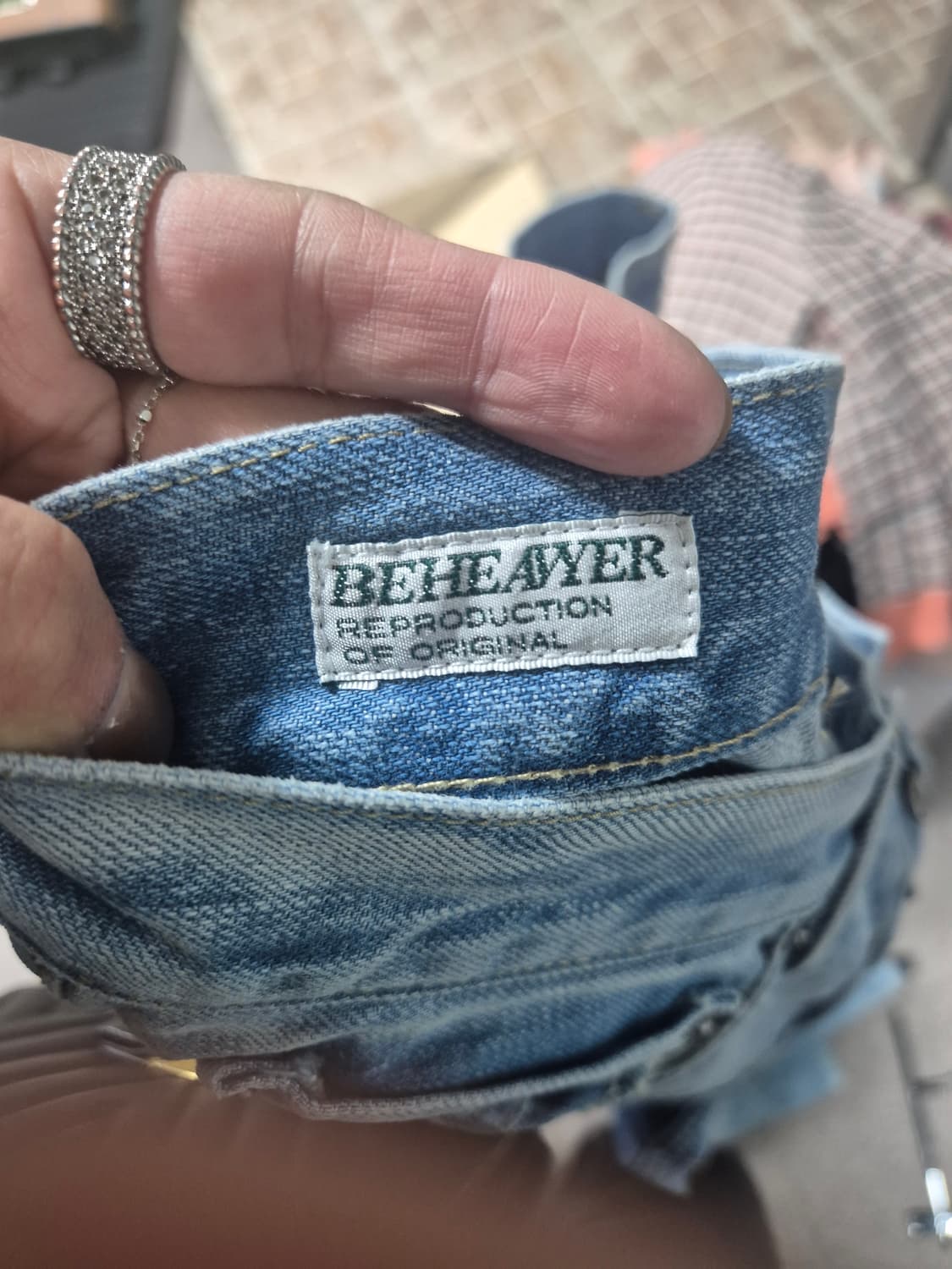 빈티지 스타일 데님 청바지 상품이미지4