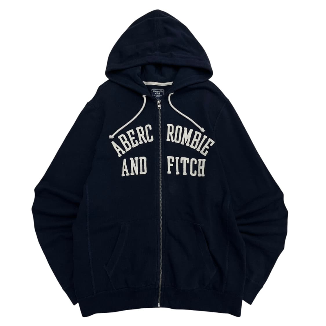 아베크롬비 센터로고 네이비 후드집업 L 상품이미지2