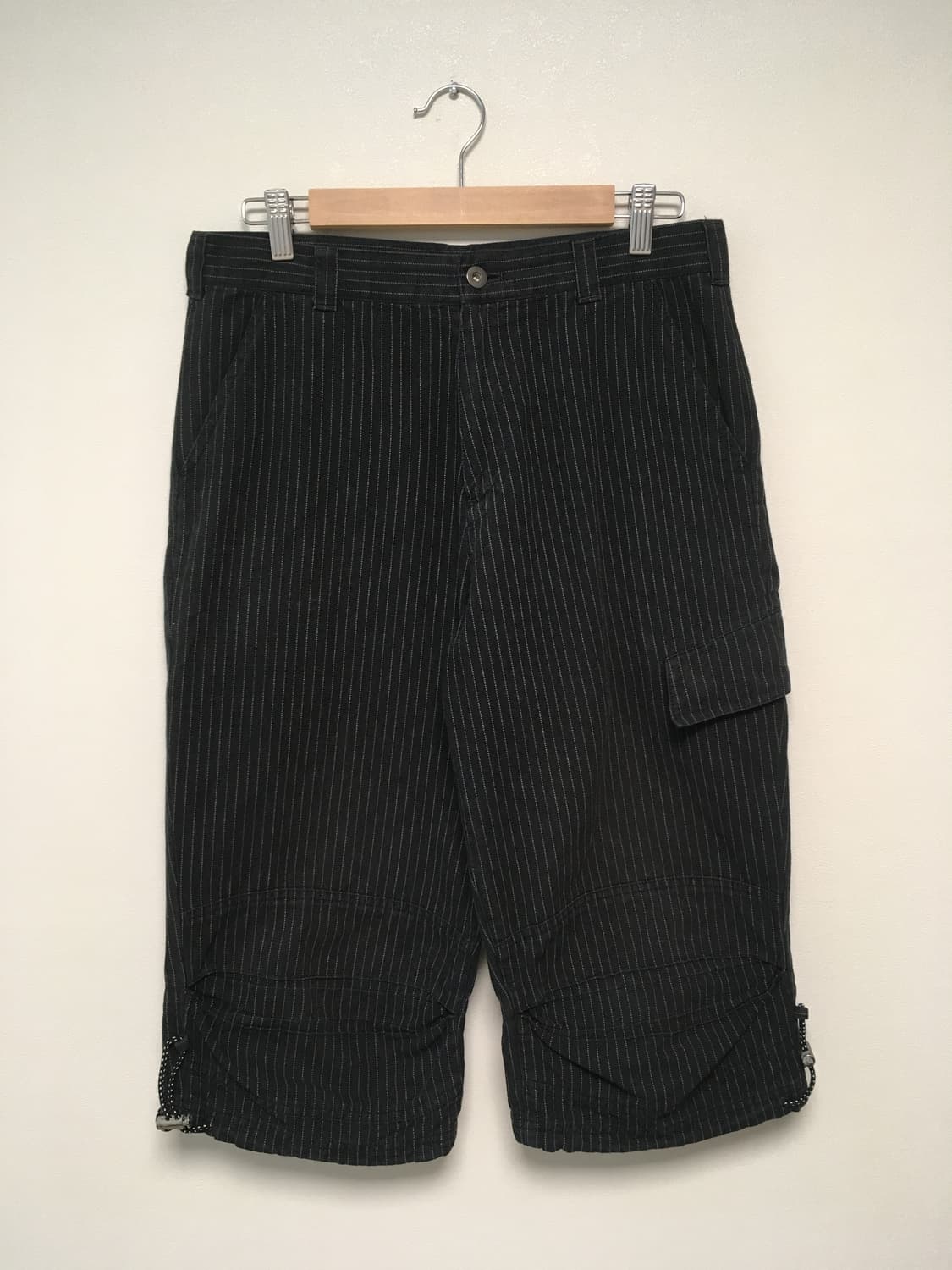 vintage pinstripe cargo pants black 상품이미지6