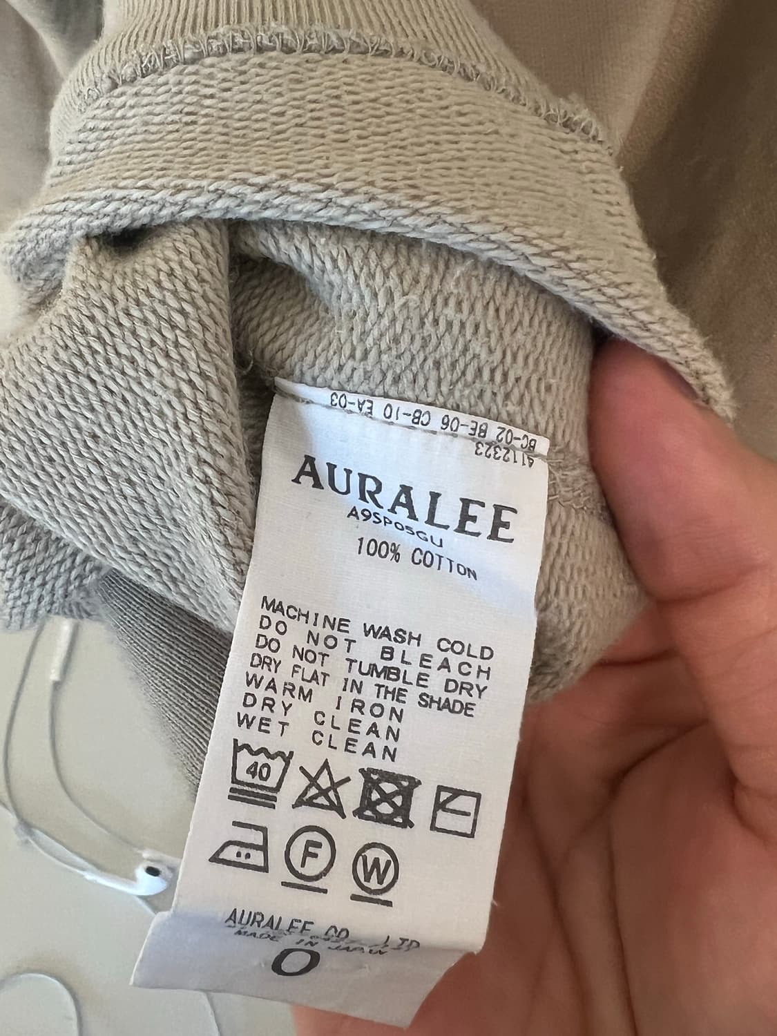 Auralee sweatshirts 오라리 스웻셔츠 상품이미지5