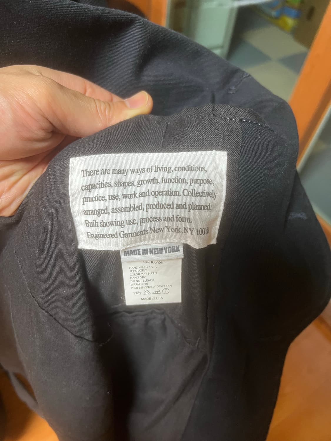 엔지니어드 가먼츠 앤도버 자켓 블랙 m 상품이미지4