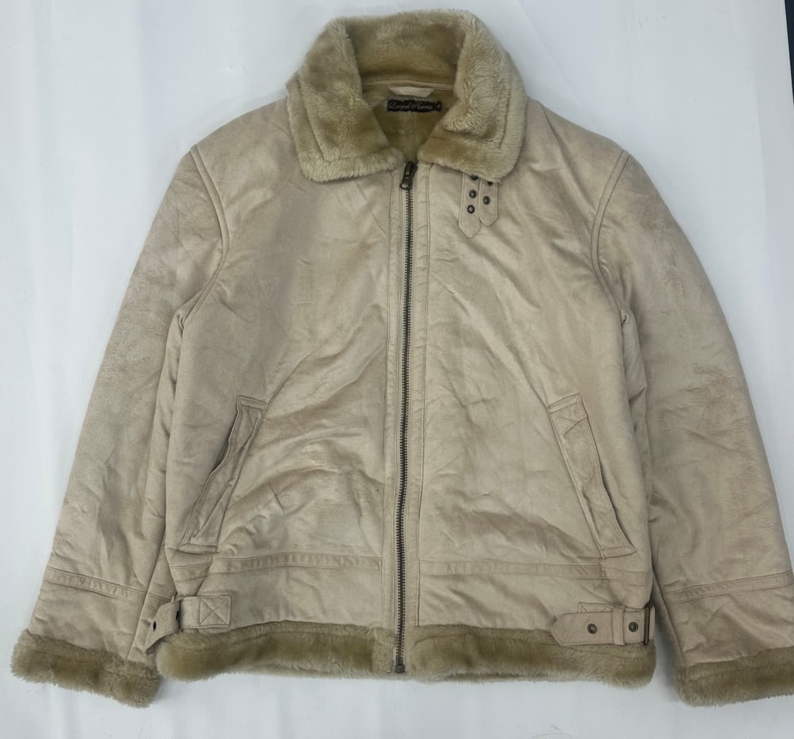 🤎베이지 스웨이드 퍼 무스탕 자켓🤎 그런지 히피 겨울 아우터 빈티지 상품이미지2