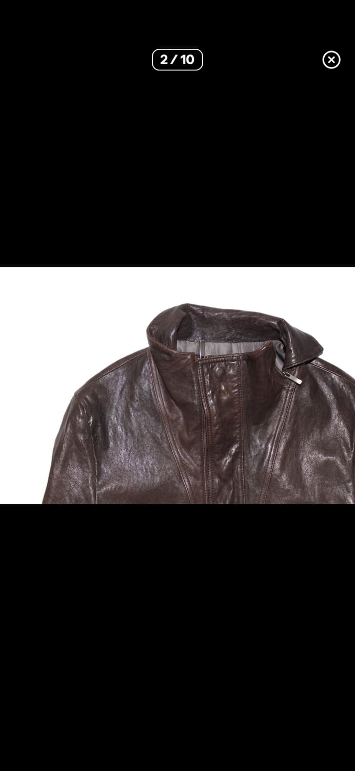 wooyoungmi 우영미 하이넥 고트스킹 레더자켓 상품이미지2