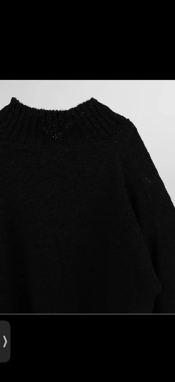 마리아노 포켓디테일 브이넥 니트블랙 L  상품이미지3
