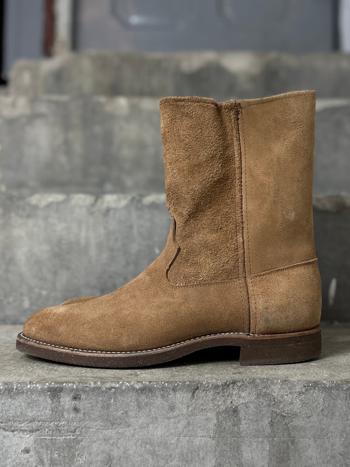 Justin 저스틴 러프아웃 스웨이드 웨스턴 부츠 페코스 부츠 상품이미지5