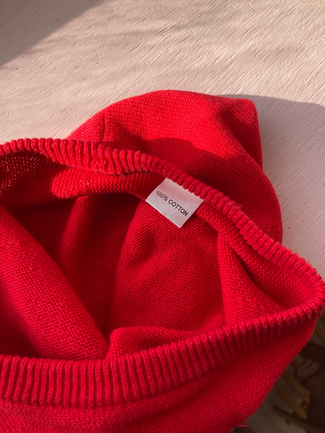 100% 코튼 레드 니트 헌팅캡 상품이미지3