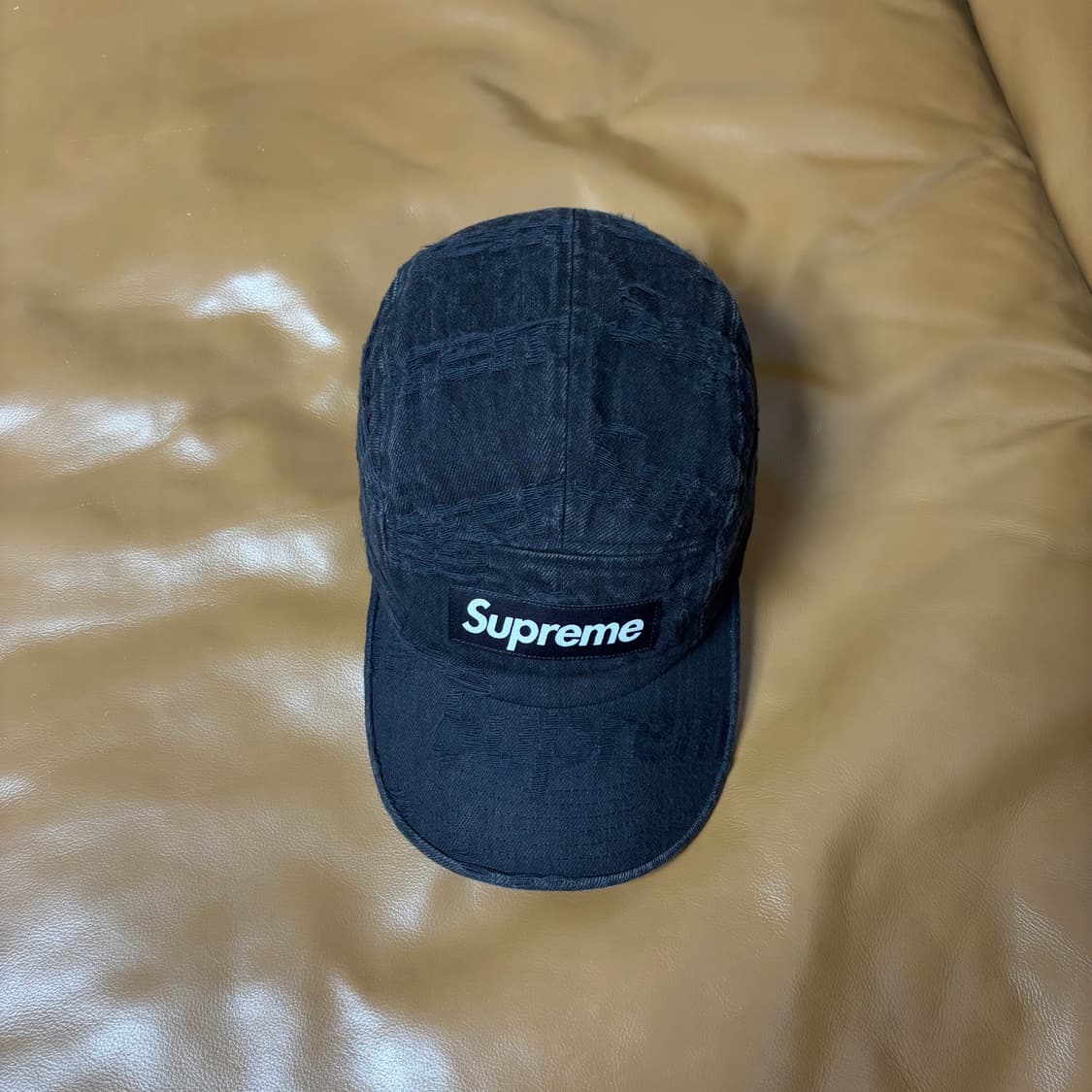 Supreme 슈프림 프레이드 워시드 데님 블랙 캠프캡 모자 상품이미지5