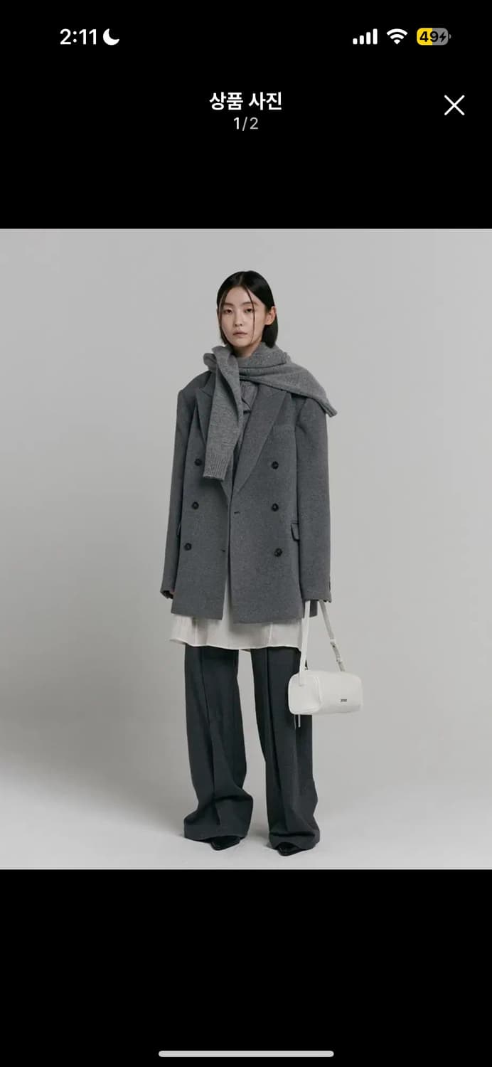 로우타이드 DOUBLE BREASTED WOOL BLAZER [GREY] 상품이미지1