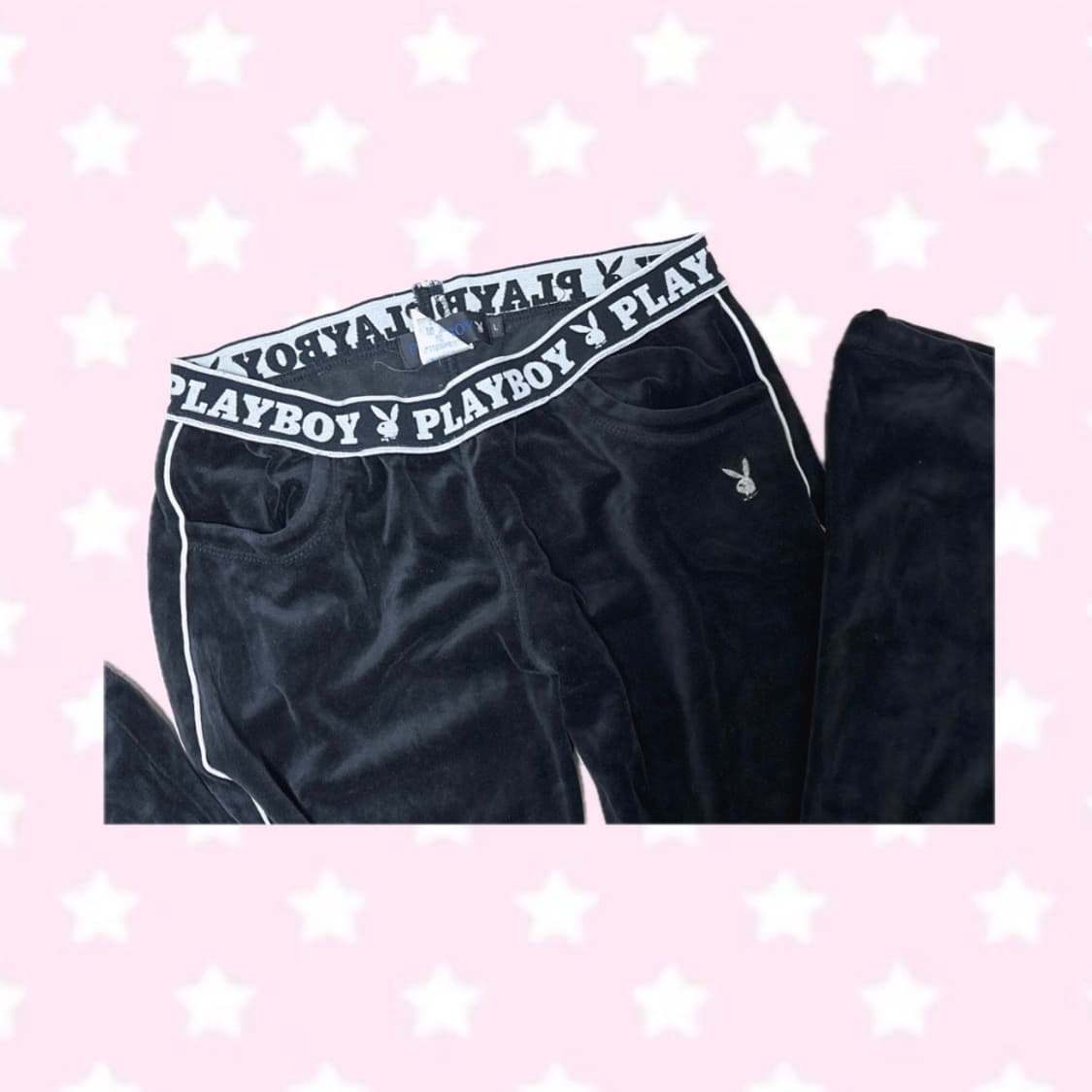 플레이보이 벨벳 부츠컷 츄리닝 바지 츄바 상품이미지3
