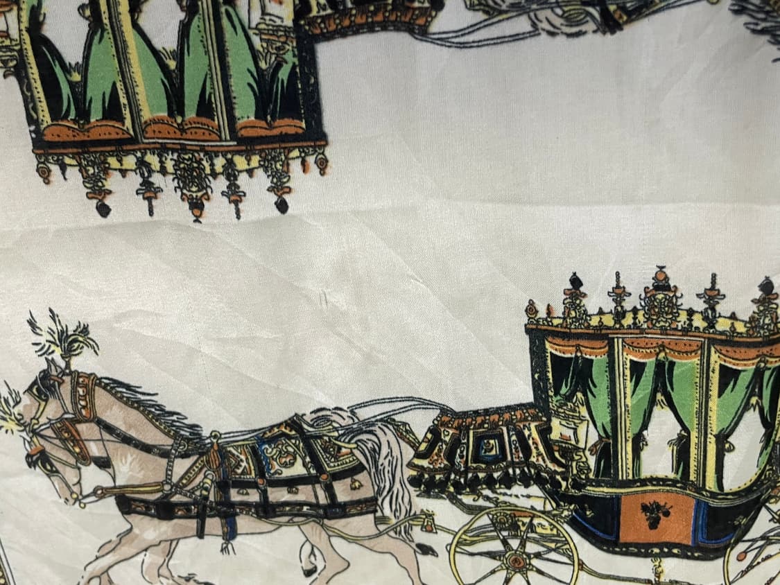 빈티지 클래식 캐리지 아트 스카프 J03559 상품이미지3