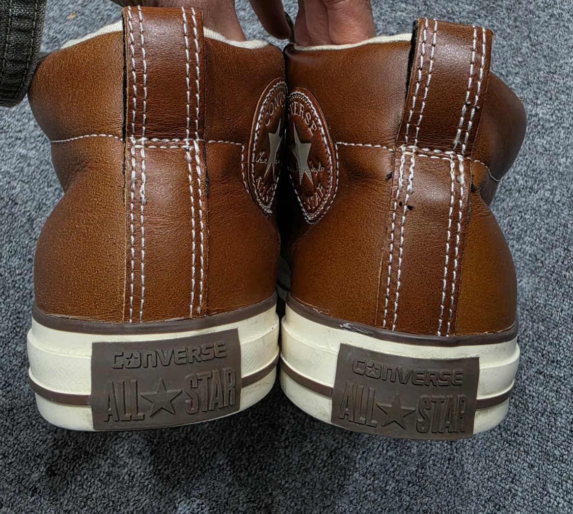 컨버스 척 테일러 올스타 레더 스트리트 미드 파인콘 브라운 270 상품이미지6