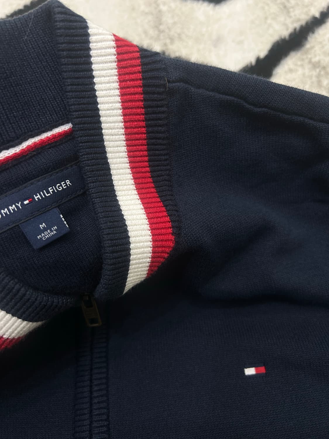 [M]타미힐피거 니트집업/네이비 상품이미지5