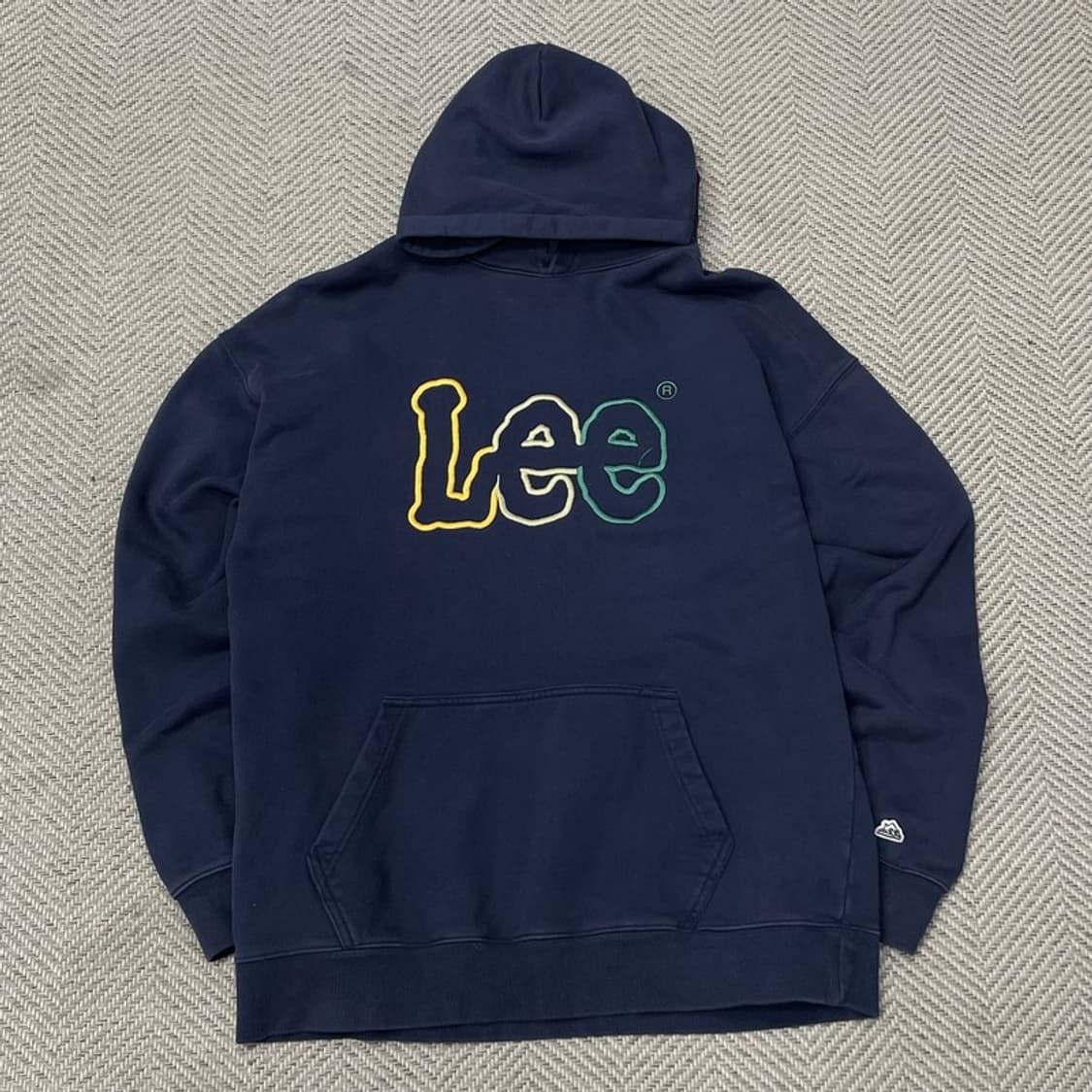 리 자수 로고 후드티 v0071 상품이미지1