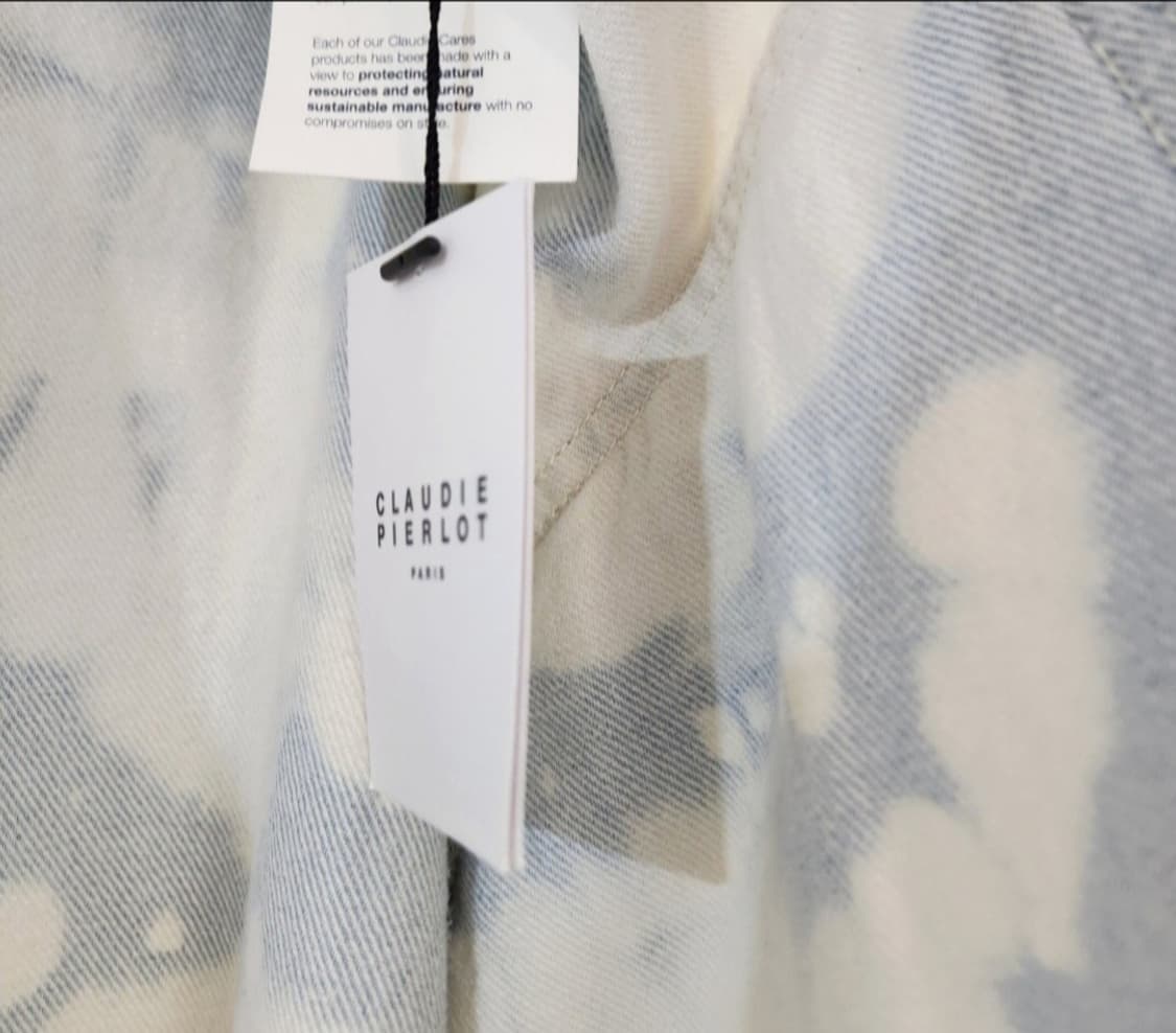 (새상품)끌로디피에로 오픈형 벨티드 워싱 데님자켓 66사이즈 상품이미지7