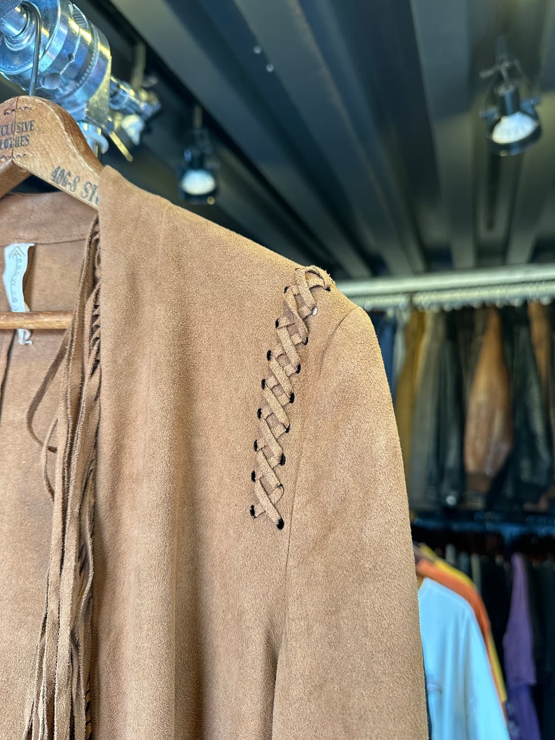 리얼 레더 스웨이드 프린지 웨스턴 자켓 우먼스 상품이미지4