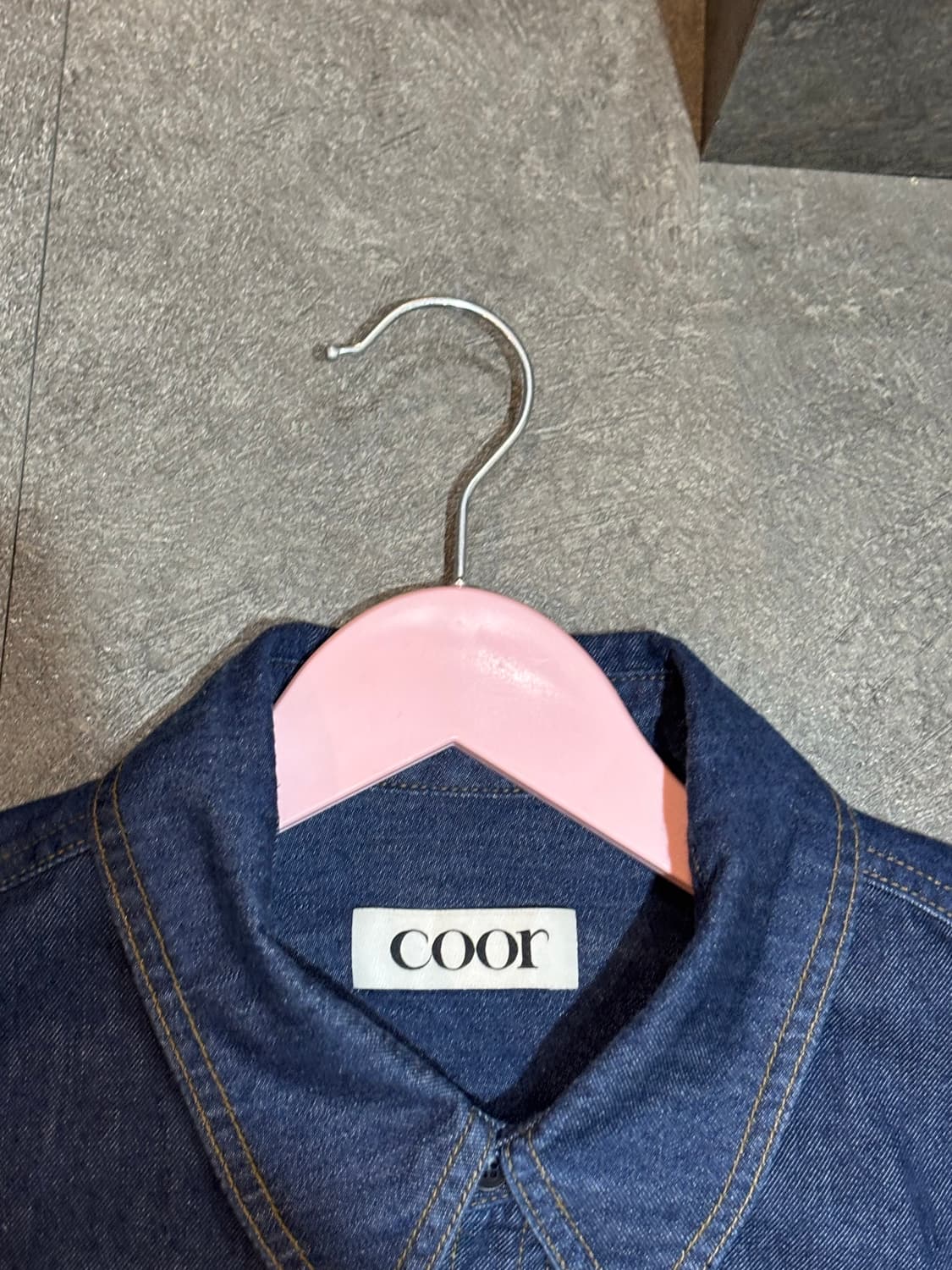 COOR 쿠어 데님 컷오프 셔츠 인디고 M사이즈 상품이미지5