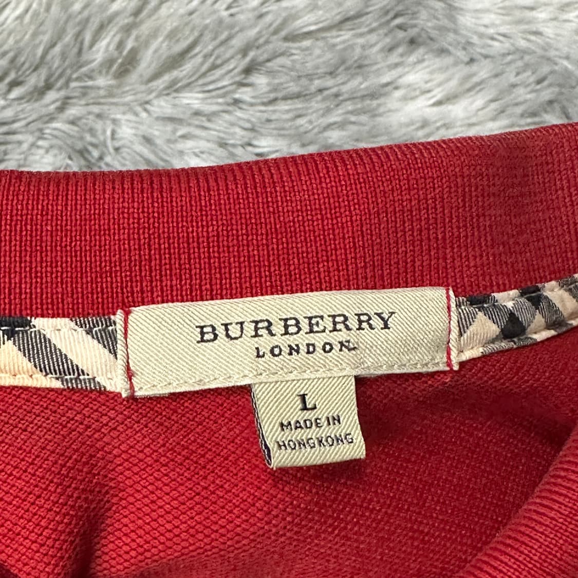 버버리 정품 레드 폴로티셔츠  상품이미지4