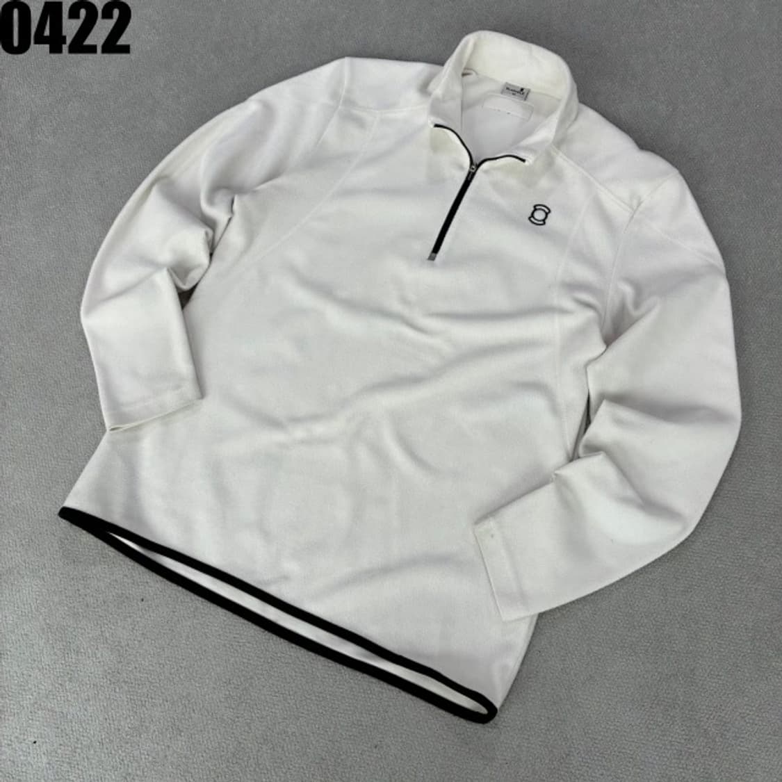와이드앵글 화이트 하프넥 기모 맨투맨 티셔츠 m 상품이미지1
