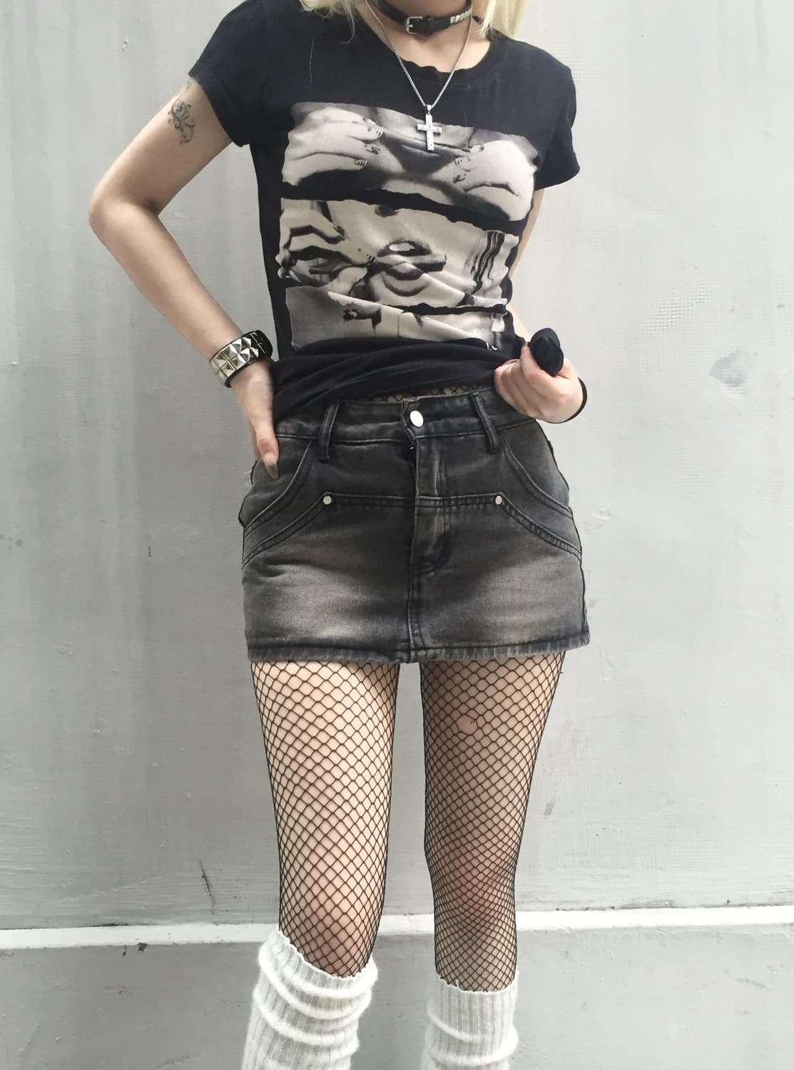 Washed denim short pants  상품이미지1