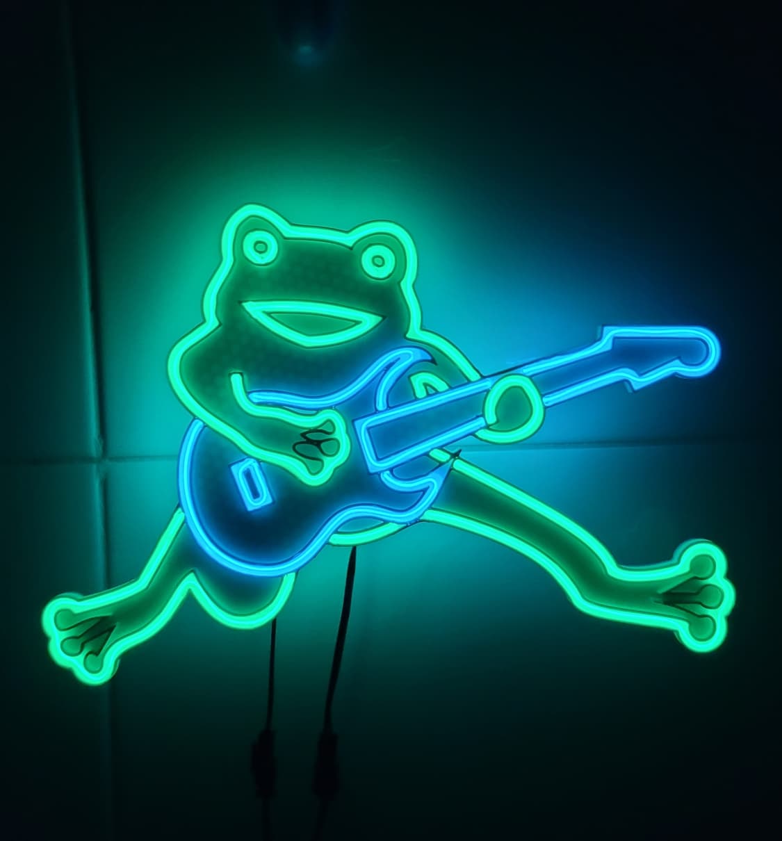 개구리 일렉기타 네온사인 조명 상품이미지1