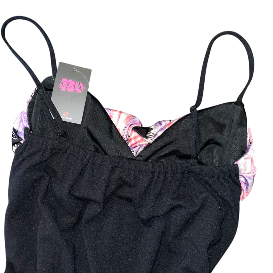 MA*RS 마즈 깃털프린팅 끈 나시 갸루y2k펑크 상품이미지6