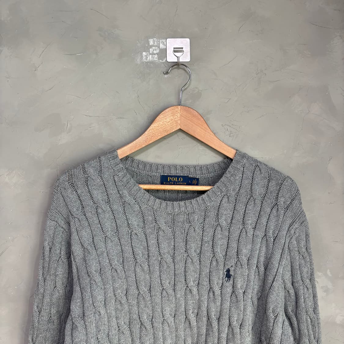 폴로 랄프로렌 꽈배기 니트 그레이 상품이미지2
