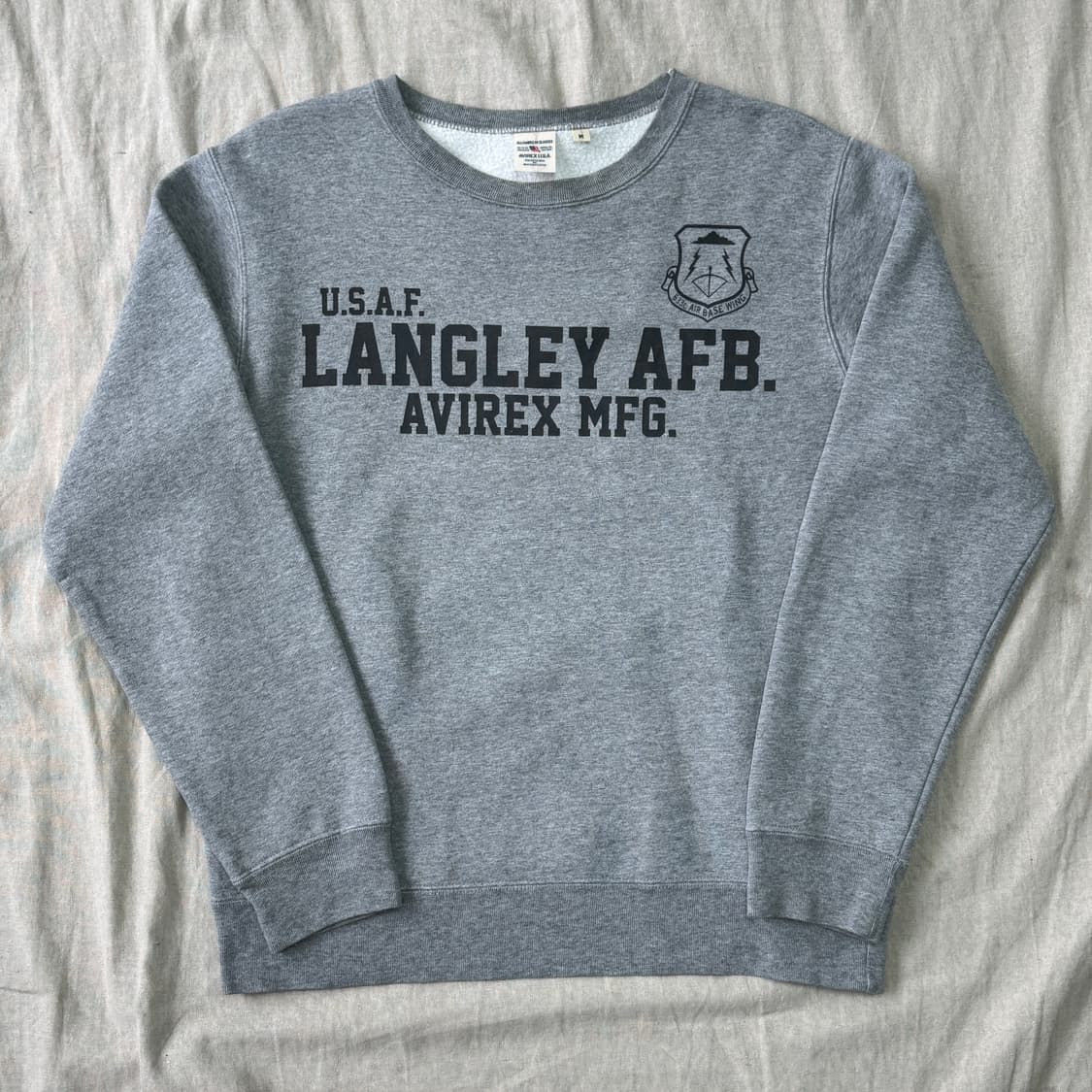 아비렉스 USA 공군 빈티지 그레이 스웻 맨투맨 M 상품이미지1